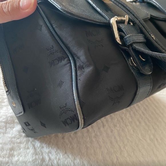 Black MCM Monogram Boston Bag - Picture 11 of 16
